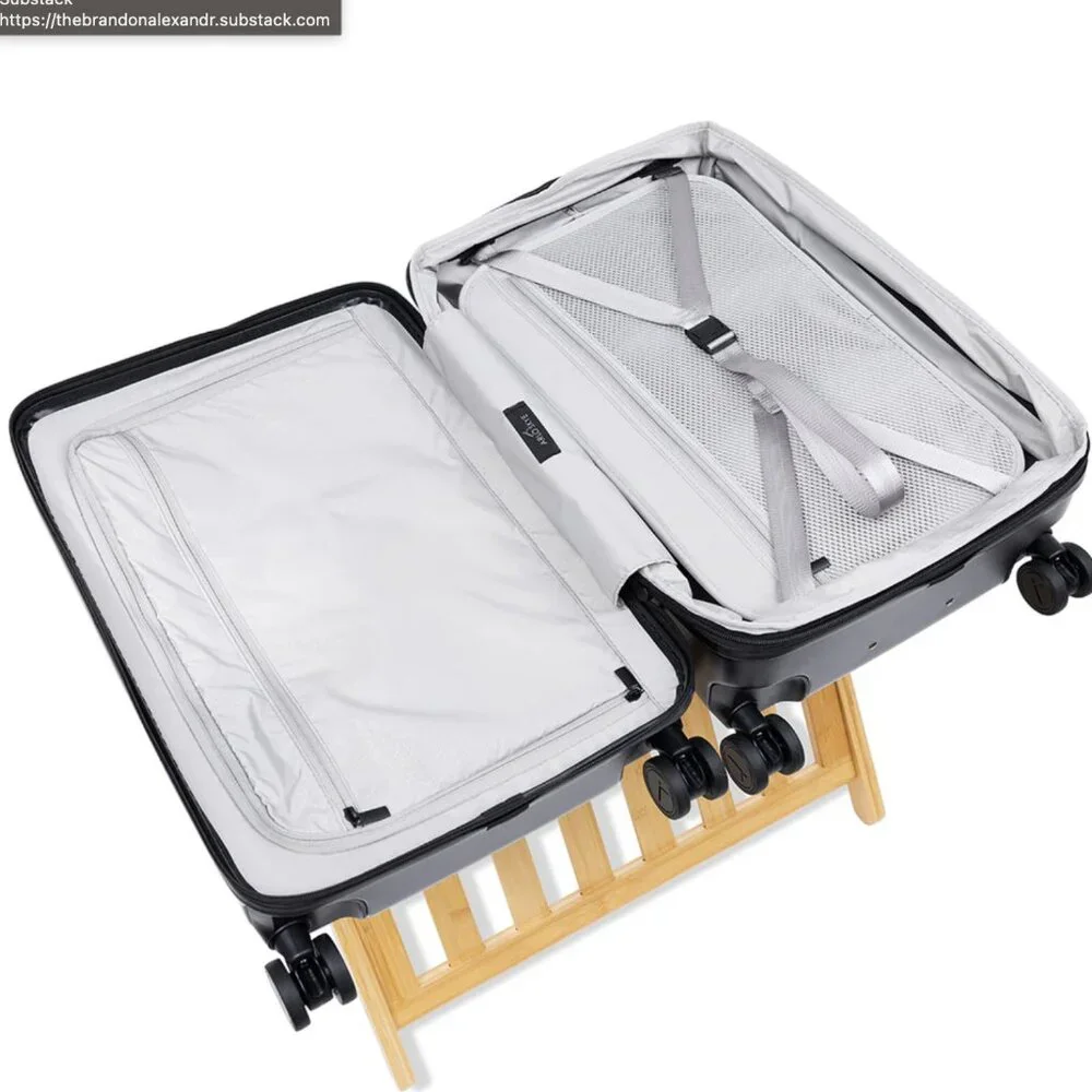 NIB NWT Arlo Skye The Expandable Carry-On Max - Front Pocket, Black